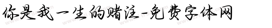 你是我一生的赌注字体转换