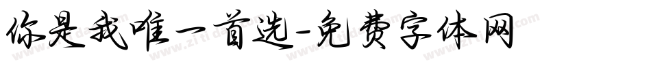 你是我唯一首选字体转换