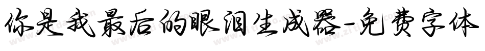 你是我最后的眼泪生成器字体转换