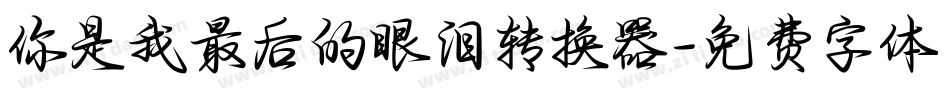 你是我最后的眼泪转换器字体转换