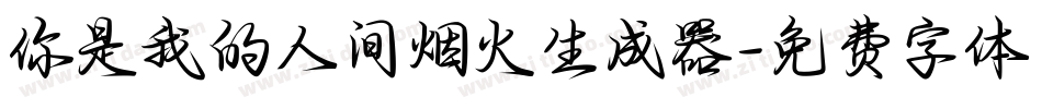 你是我的人间烟火生成器字体转换