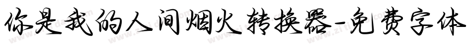 你是我的人间烟火转换器字体转换