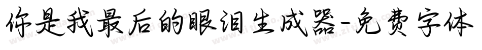 你是我最后的眼泪生成器字体转换