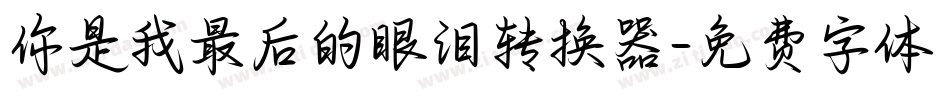 你是我最后的眼泪转换器字体转换