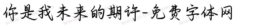 你是我未来的期许字体转换