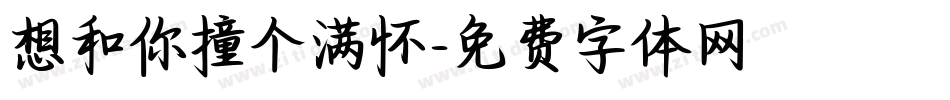 想和你撞个满怀字体转换