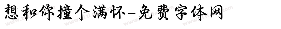 想和你撞个满怀字体转换