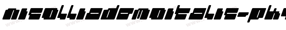 NicolliaDemoItalic-PKV27字体转换