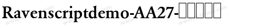 Ravenscriptdemo-AA27字体转换
