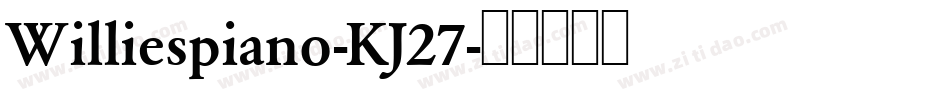Williespiano-KJ27字体转换