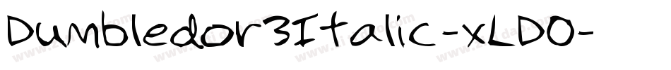 Dumbledor3Italic-xLDO字体转换