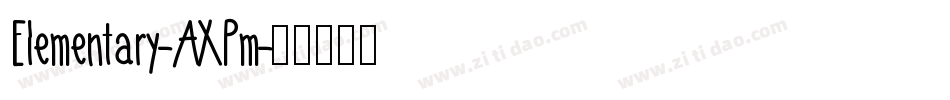 Elementary-AXPm字体转换