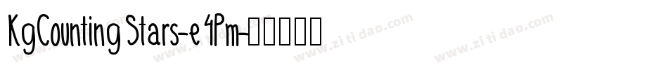 KgCountingStars-e4Pm字体转换