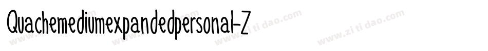 Quachemediumexpandedpersonal-ZVoPm字体转换