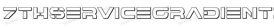 7ThServiceGradientItalic-VX4B字体转换