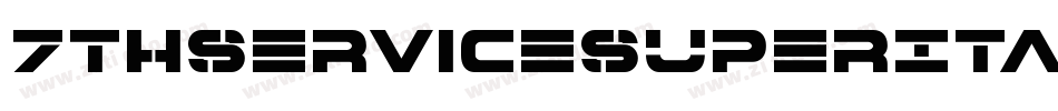 7ThServiceSuperItalic-9OMn字体转换