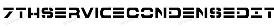 7ThServiceCondensedItalic-pYgO字体转换