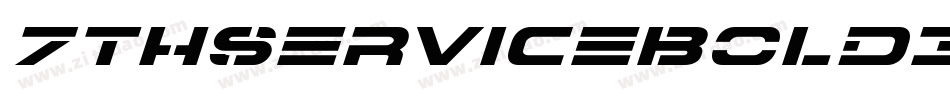 7ThServiceBoldItalic-OvGp字体转换