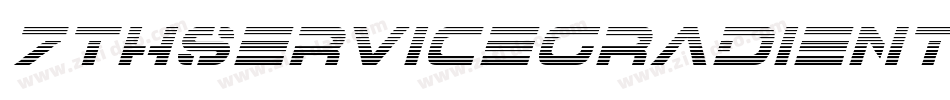 7ThServiceGradientItalic-VX4B字体转换