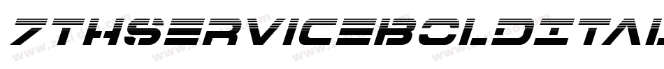 7ThServiceBoldItalic-OvGp字体转换