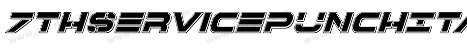 7ThServicePunchItalic-6WRA字体转换