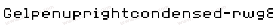 Gelpenuprightcondensed-rwg8字体转换