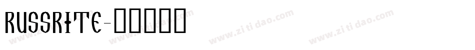 Russrite字体转换