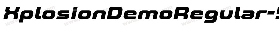 XplosionDemoRegular-544a字体转换