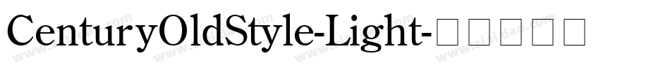 CenturyOldStyle-Light字体转换