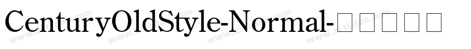 CenturyOldStyle-Normal字体转换