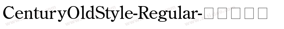 CenturyOldStyle-Regular字体转换