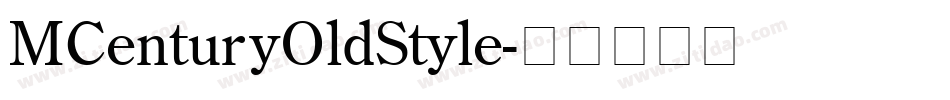 MCenturyOldStyle字体转换