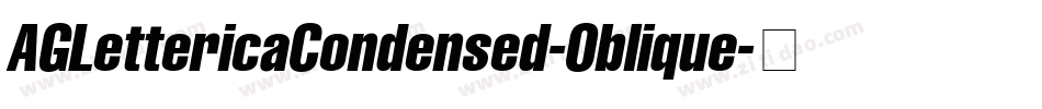 AGLettericaCondensed-Oblique字体转换