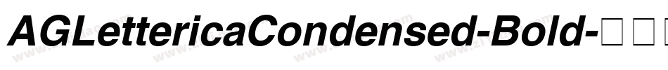 AGLettericaCondensed-Bold字体转换