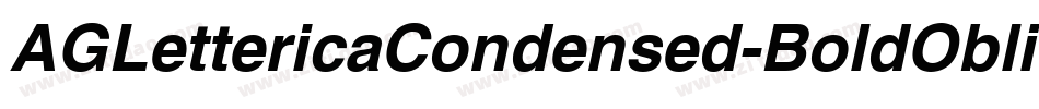 AGLettericaCondensed-BoldObli字体转换