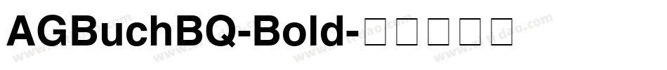 AGBuchBQ-Bold字体转换