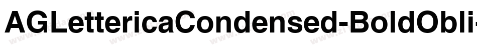 AGLettericaCondensed-BoldObli字体转换