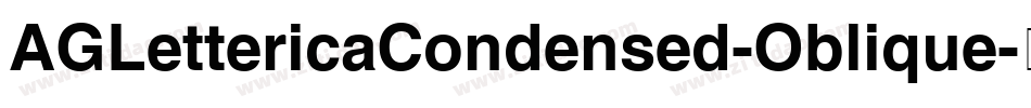 AGLettericaCondensed-Oblique字体转换