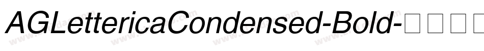 AGLettericaCondensed-Bold字体转换