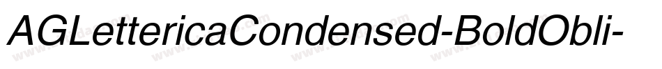 AGLettericaCondensed-BoldObli字体转换