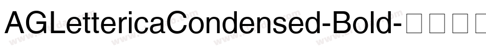 AGLettericaCondensed-Bold字体转换