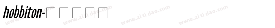 hobbiton字体转换