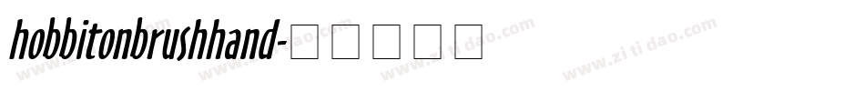 hobbitonbrushhand字体转换