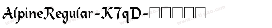 AlpineRegular-K7qD字体转换