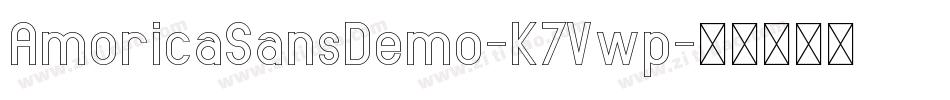 AmoricaSansDemo-K7Vwp字体转换