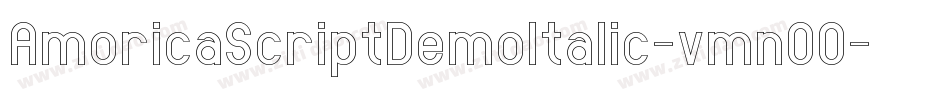 AmoricaScriptDemoItalic-vmnOO字体转换