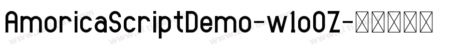AmoricaScriptDemo-w1oOZ字体转换