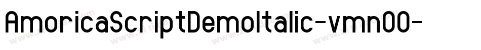 AmoricaScriptDemoItalic-vmnOO字体转换