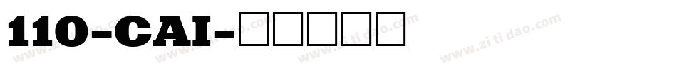 110-CAI字体转换