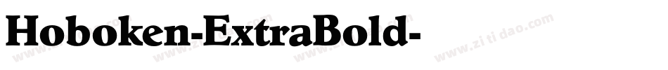 Hoboken-ExtraBold字体转换